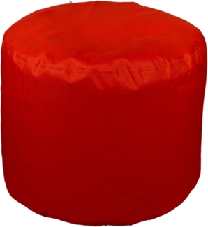 Kinzler S-10118/32 Sitzhocker rund, ca. Ø50 x H40 cm, Outdoor & Indoor, Sitzsack in vielen verschiedenen Farben, wasserabweisender Hocker, rot