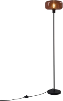 Qazqa Stehlampe Bizle, ohne Leuchtmittel, E27, Bronze, Retro, Glas, 1-flammig