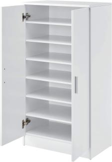 en. casa Schuhschrank 108x55x35 cm Weiß