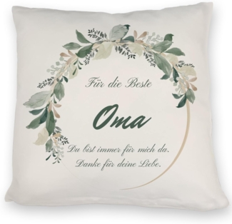 speecheese Dekokissen Für die beste Oma Kissen mit Spruch Du bist immer für mich da