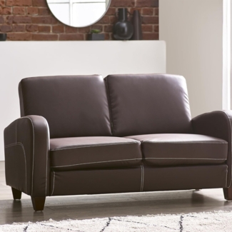 Julian Bowen Vivo 2-Sitzer-Sofa, braunes Kunstleder