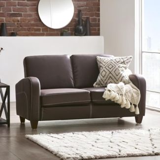 Julian Bowen Vivo 2-Sitzer-Sofa, braunes Kunstleder