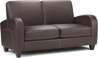 Julian Bowen Vivo 2-Sitzer-Sofa, braunes Kunstleder