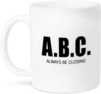 3dRose a. b. c, Closing-Mug, Keramik, Weiß, 12,7x11,43 cm x Stollen