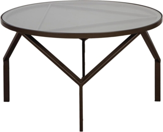 GILDE Beistelltisch Triade aus Metall - rund - anthrazitfarben - metallische Optik - Ø 69 cm x Höhe 39 cm