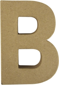 Pappmaché Buchstabe B FSC Recycled100%, 15x10,5x3cm