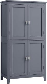 Vasagle Badezimmerschrank mit verstellbaren Ablagen, MDF, 110 x 30 x 60 cm, Schiefergrau