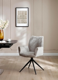 BISLEY Easy Meet FA Drehbarer Besucherstuhl, Schwarz pulverbeschichtetes Sterngestel, Mit Kunststoffgleitern, Farbe: 744 portland