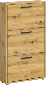 Schuhkipper >See< 3 Klappen, in Eiche Artisan Dekor - 59x103x17cm (BxHxT)