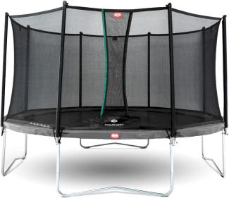 Berg 'Favorit Regular' Trampolin, 380 cm Durchmesser, ab 6 Jahren, bis 110 kg belastbar, inkl. Sicherheitsnetz 'Comfort' grau