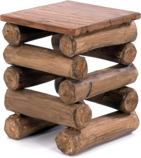 Hocker BLOCK 38 Teak Massivholz naturfarben