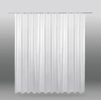 Bestlivings Vorhang (1 St), Kräuselband, halbtransparent, Voile, Transparente "weiße" Übergardine mit beschwerten Abschlußband