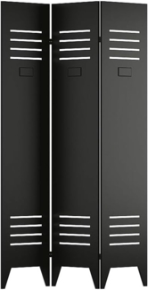 Vente-unique - Paravent 3-teilig Spindtür - Industrial Style - Metall - 107 x 178 cm - Schwarz - CASILY