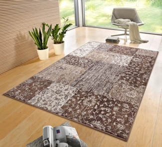 Kurzflor Teppich Kirie Taupe - 120 x 170 x 0,9 cm