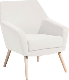 Sessel Kachka Bezug Veloursstoff Buche natur / creme 21073