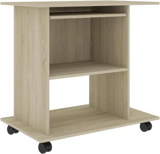 vidaXL Schreibtisch, Holzwerkstoff, Sonoma-Eiche, 80 × 50 × 75 cm