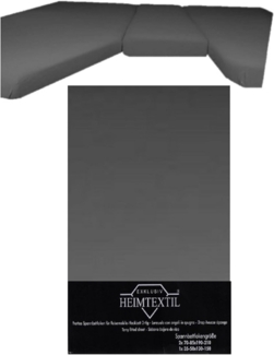 Frottee Spannbettlaken für Wohnmobile Heckbett 3-teilig 2 Längsbetten + 1 Mittelteil Anthrazit