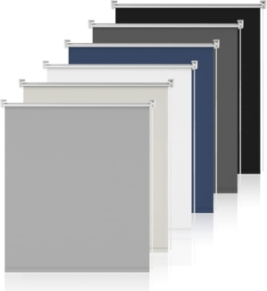 Sanfree Thermorollo Klemmfix ohne Bohren, Verdunkelungsrollo für Fenster Sichtschutz, Rollo Sonnenschutz Klemmrollo Fensterrollo Innen Blickdicht Silberbeschichtung,Hellgrau 110x150 cm (BxH)