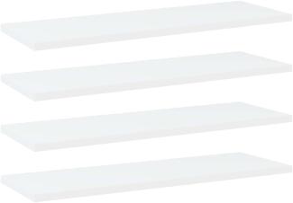 vidaXL Bücherregal-Bretter 4 Stk. Weiß 60x20x1,5 cm Holzwerkstoff 805218