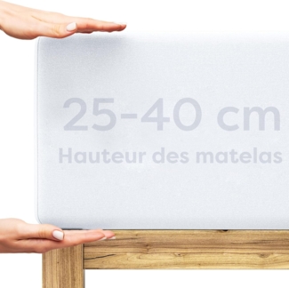 Wolkenfeld Spannbettlaken Boxspringbett Bettlaken - Spannbetttuch für Matratzen bis 40cm, Baumwolle, Gummizug: Starker & Flexibler Super-Stretch Gummizug für maximalen Halt, Elastisch & Rutschfest: 90x200, 140x200, 160x200, 180x200 & Übergrößen