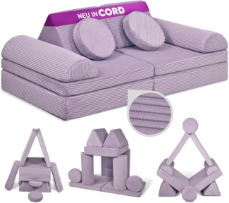 Linodino Kindersofa Spielsofa I Schaumstoff Stapelsteine für Kinder I Kindercouch, 3 Jahre Garantie
