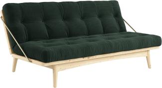 KARUP DESIGN FOLK Schlafsofa Cord Gestell Natur Matratze Grün