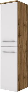 Midischrank LIVORNO BHT 30 x 130 x 35 cm weiß Badschrank Badunterschrank Badezimmerschrank Hochschrank