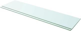 vidaXL Regalböden 2 Stk. Glas Transparent 100x25 cm 3051585