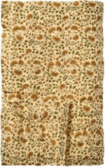 Ib Laursen - Decke Quilt Tagesdecke 170x130cm Hellgelb mit Blattmuster 19219-00
