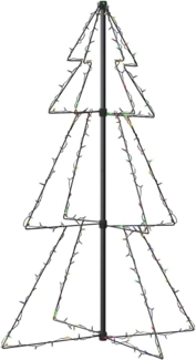 vidaXL Weihnachtsbaum in Kegelform 160 LEDs Indoor & Outdoor 78x120 cm 328569