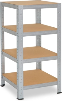 shelfplaza HOME 100x40x40 cm Schwerlastregal in grau-verzinkt mit 4 Böden und 175 kg Traglast pro Boden