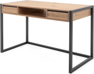 Schreibtisch Malta in Artisan Eiche und Anthrazit 120 x 60 cm