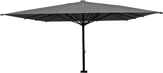 Gastronomie-Luxus-Sonnenschirm HWC-D20, XXL-Schirm Marktschirm, 5x5m (Ø7,2m) Polyester/Alu 90kg ~ anthrazit