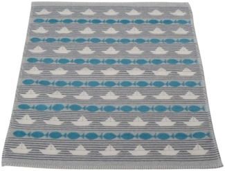 David Fussenegger 593197J2 FINN Kinderplaid "Schiffchen", grau, 400 g