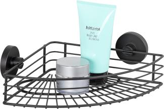 Eckregal für Dusche BARI, Vaccum-Loc, Metall, schwarz, Wenko