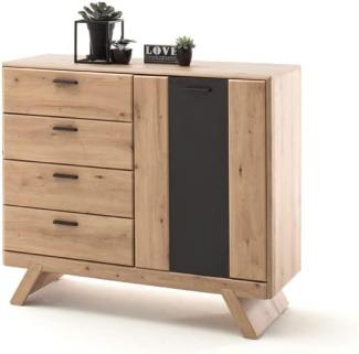 Kommode Carvin 9 Balkeneiche Cosmos grey 119x103x44 cm Sideboard