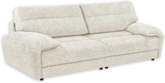 Stella Trading PRINCETON Big Sofa in Ivory - Bequeme Wohnzimmer 3-Sitzer Couch - 256 x 95 x 112 cm (B/H/T)