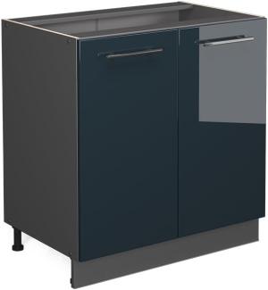 Vicco Unterschrank Fame-Line Anthrazit Dunkelblau Hochglanz 80 cm ohne Arbeitsplatte