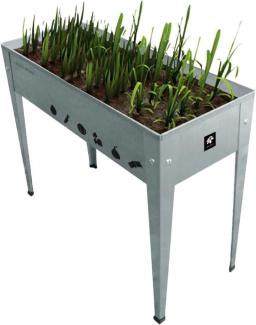 Herstera Garden Metall Hochbeet Urban | Silber | 100x40x84 cm