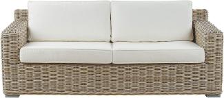 2 Sitzer Sofa ARDEA Rattan Hellbraun