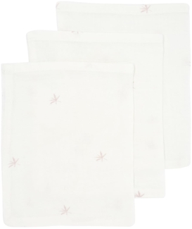 Meyco Baby X Mrs. Keizer Waschhandschuhe Bambus Musselin Ibiza 3er-Pack, Waschlappen (aus Bambus und Baumwolle, hypoallergen, gute Feuchtigkeitsaufnahme, schnell trocknend, Maße: 20x17 cm), Lila