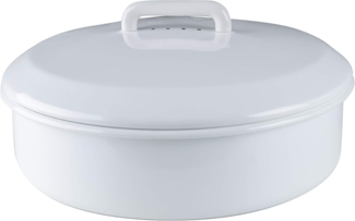 RIESS 0590-033 Brotdose mit Deckel 36 cm, weiß, Emaille / Brotbehälter
