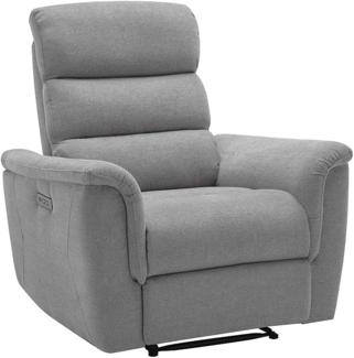 Vente-unique - Relaxsessel elektrisch - Stoff - Grau - CARTASIA