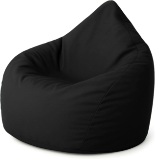 PATCH HOME Patchhome Sitzsack Tropfenform - Schwarz für In & Outdoor XXL 420 Liter - mit Styropor Füllung in 25 versch. Farben und 3 Größen