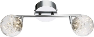 LED Deckenlampe, Lichterkette, Glas, Spots drehbar, L 30 cm