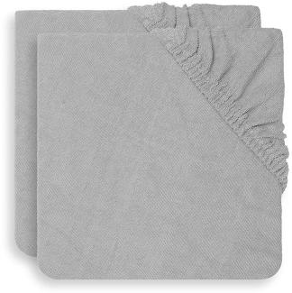 Jollein 2550-503-00078 Wickelunterlage Frottee 50x70cm weichgrau (2er Pack), grau, 318 g