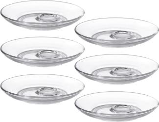 Leonardo Senso Kleine Untertasse 6er Set, Unterteller, Glasuntersetzer, Untere, Glas, D 11. 5 cm, 14652