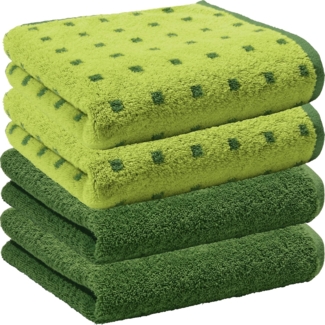Erwin Müller Handtuch Handtuch "Sigmaringen" 4er-Pack, Frottier (4-St), Walk-Frottier Uni