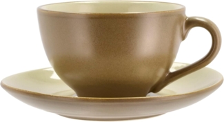 Bitz Untertasse Tasse mit Untertasse wood/sand 0,24 l, Tasse mit Untertasse Wood 24 cl Wood/Sand