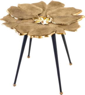 riess-ambiente Beistelltisch GINKGO LEAFS 60cm gold / schwarz (Einzelartikel, 1-St), Wohnzimmer · Metall · handmade · Vintage